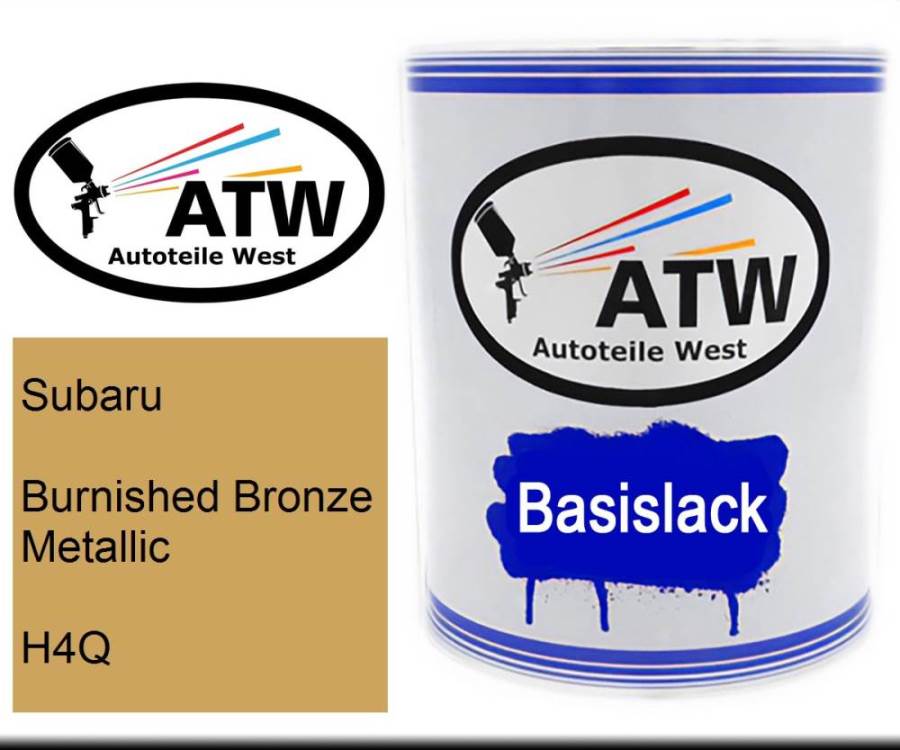 Subaru, Burnished Bronze Metallic, H4Q: 1L Lackdose, von ATW Autoteile West.